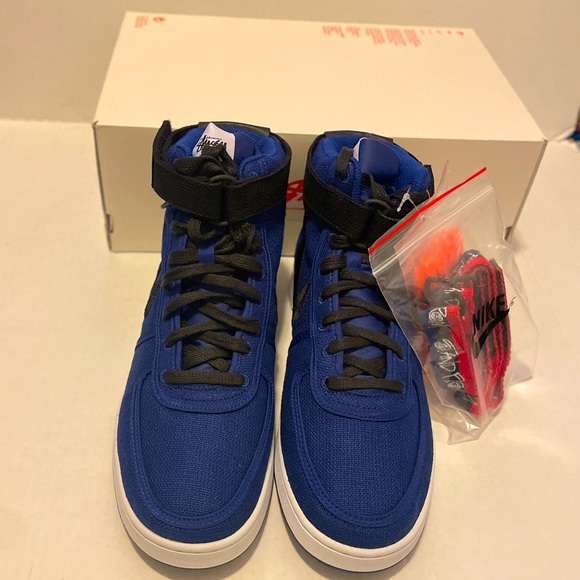 Stussy × Nike Vandal High "Deep Royal Blue" Size 9.5 - Picture 5 of 6